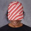 Red And White Candy Cane Stripe Print Baseball Cap