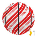 Red And White Candy Cane Stripe Print Basketball