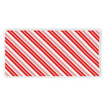 Red And White Candy Cane Stripe Print Beach Towel