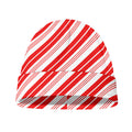 Red And White Candy Cane Stripe Print Beanie