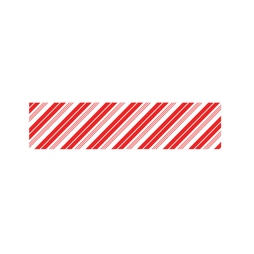 Red And White Candy Cane Stripe Print Bed Runner