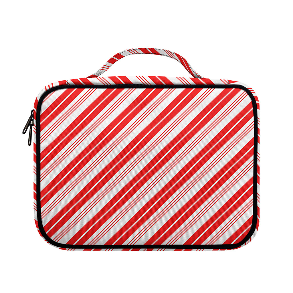 Red And White Candy Cane Stripe Print Briefcase Bible Bag