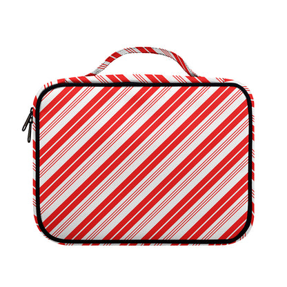 Red And White Candy Cane Stripe Print Briefcase Bible Bag