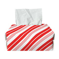 Red And White Candy Cane Stripe Print Rectangle Tissue Box Cover