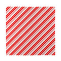 Red And White Candy Cane Stripe Print Silk Bandana