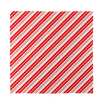 Red And White Candy Cane Stripe Print Silk Bandana