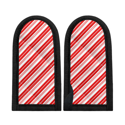 Red And White Candy Cane Stripe Print Skillet Handle Cover