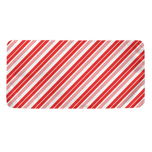 Red And White Candy Cane Stripe Print Towel