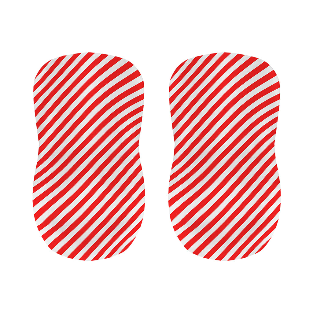 Red And White Candy Cane Striped Print Bar Stool Covers