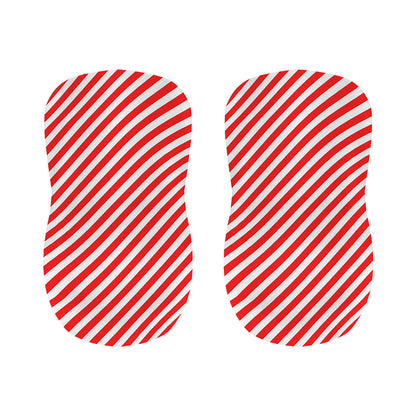 Red And White Candy Cane Striped Print Bar Stool Covers