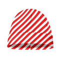 Red And White Candy Cane Striped Print Beanie