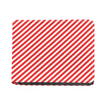 Red And White Candy Cane Striped Print Bifold Wallet