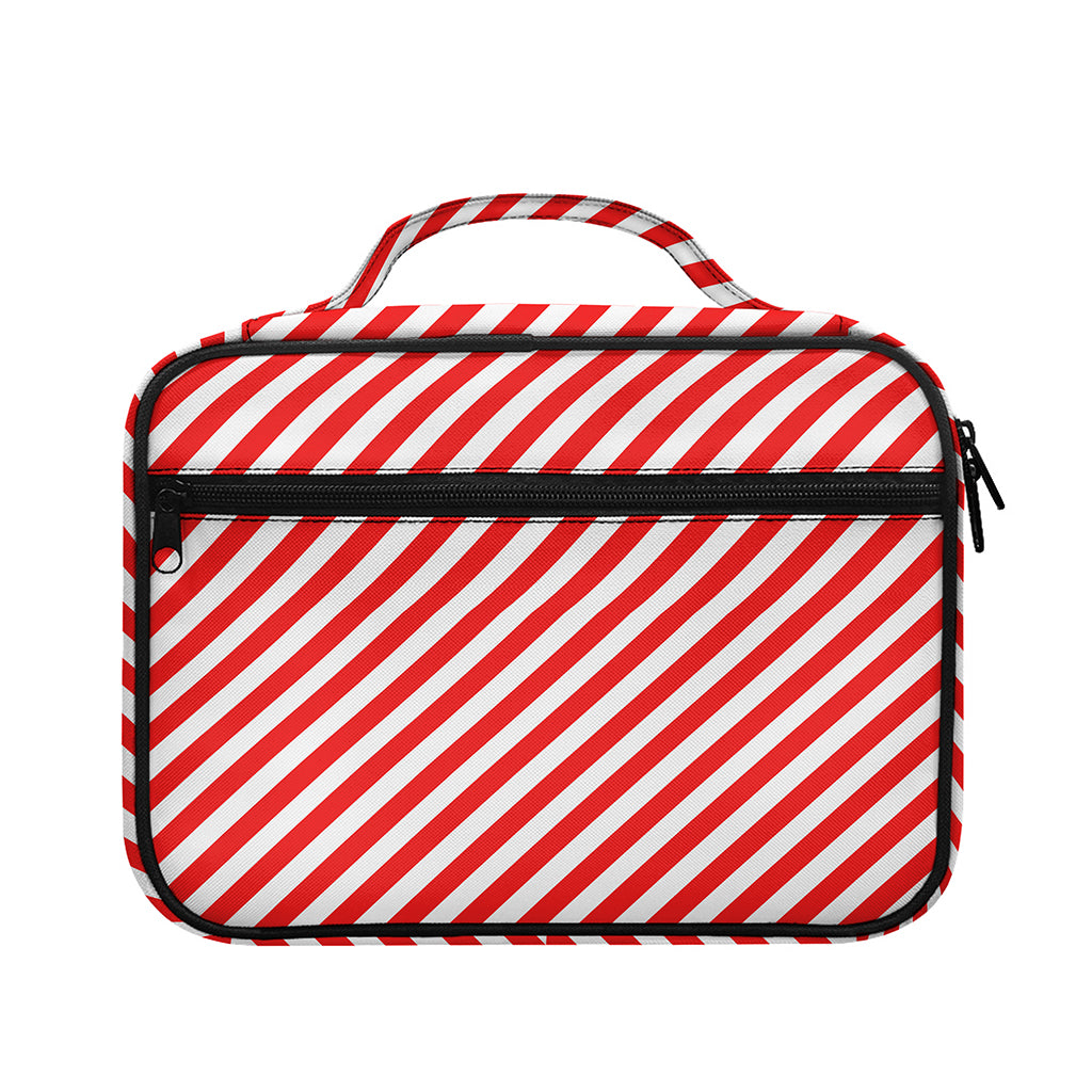 Red And White Candy Cane Striped Print Briefcase Bible Bag
