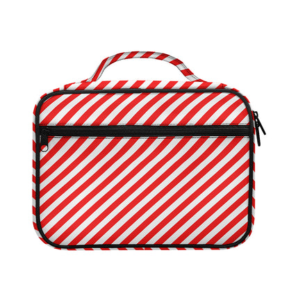 Red And White Candy Cane Striped Print Briefcase Bible Bag