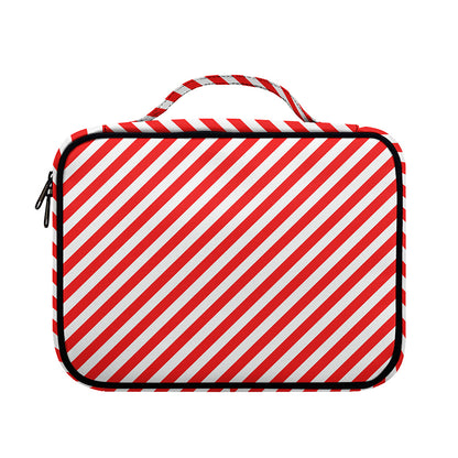 Red And White Candy Cane Striped Print Briefcase Bible Bag