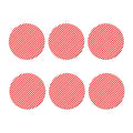 Red And White Candy Cane Striped Print Coaster Set