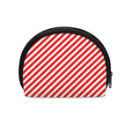 Red And White Candy Cane Striped Print Coin Purse