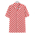Red And White Candy Cane Striped Print Hawaiian Shirt