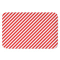 Red And White Candy Cane Striped Print Indoor Door Mat