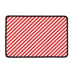 Red And White Candy Cane Striped Print Kitchen Mat