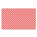 Red And White Candy Cane Striped Print Polyester Doormat
