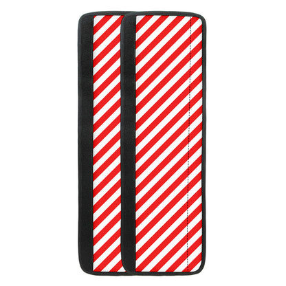 Red And White Candy Cane Striped Print Refrigerator Handle Covers
