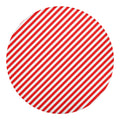 Red And White Candy Cane Striped Print Round Blanket