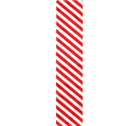 Red And White Candy Cane Striped Print Table Runner