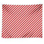 Red And White Candy Cane Striped Print Tapestry