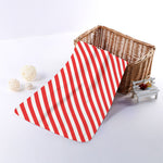 Red And White Candy Cane Striped Print Towel