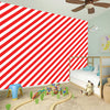 Red And White Candy Cane Striped Print Wall Sticker