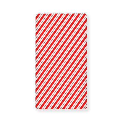 Red And White Candy Cane Stripes Print Baby Crib Sheet