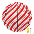 Red And White Candy Cane Stripes Print Basketball