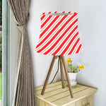 Red And White Candy Cane Stripes Print Bell Lamp Shade