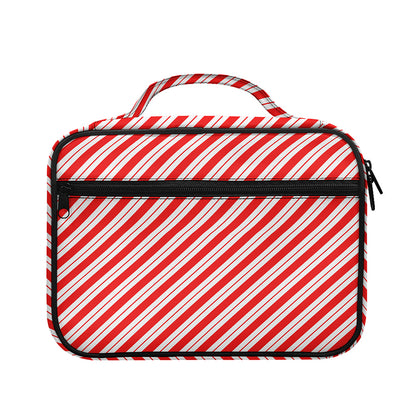 Red And White Candy Cane Stripes Print Briefcase Bible Bag