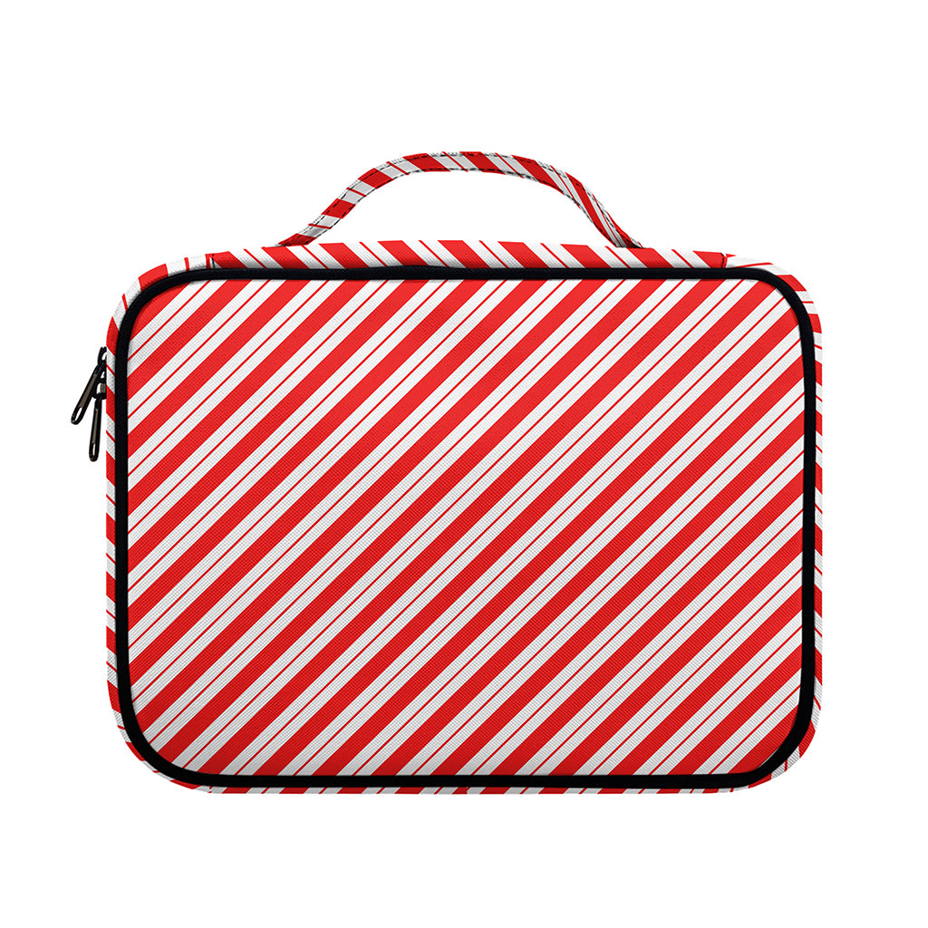 Red And White Candy Cane Stripes Print Briefcase Bible Bag