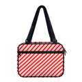 Red And White Candy Cane Stripes Print Double Strap Bible Bag