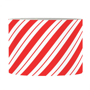 Red And White Candy Cane Stripes Print Drum Lamp Shade