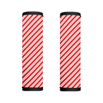 Red And White Candy Cane Stripes Print Handle Covers
