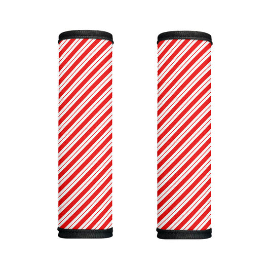Red And White Candy Cane Stripes Print Handle Covers