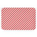 Red And White Candy Cane Stripes Print Indoor Door Mat