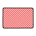 Red And White Candy Cane Stripes Print Kitchen Mat