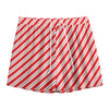 Red And White Candy Cane Stripes Print Mesh Shorts