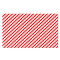 Red And White Candy Cane Stripes Print Polyester Doormat