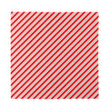 Red And White Candy Cane Stripes Print Silk Bandana