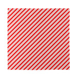 Red And White Candy Cane Stripes Print Silk Bandana