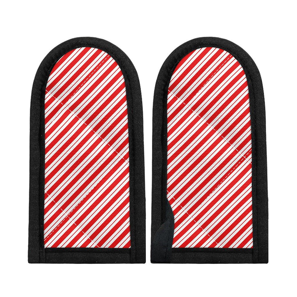 Red And White Candy Cane Stripes Print Skillet Handle Cover
