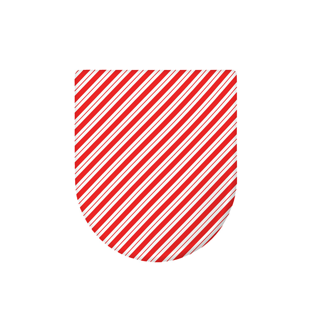 Red And White Candy Cane Stripes Print Toilet Lid Cover