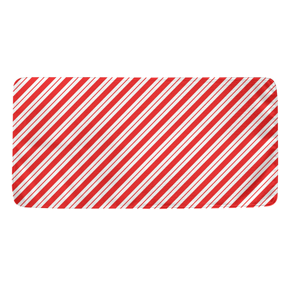 Red And White Candy Cane Stripes Print Towel