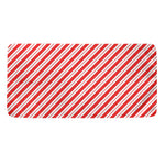 Red And White Candy Cane Stripes Print Towel